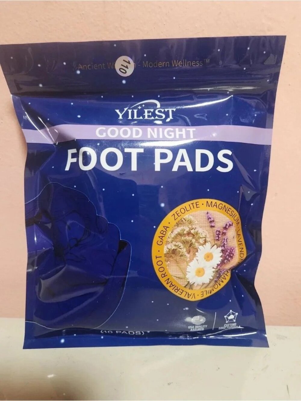 YILEST Good Night Detox Foot Pads Sleep Aid Patches 10 Pads, GABA Herbal